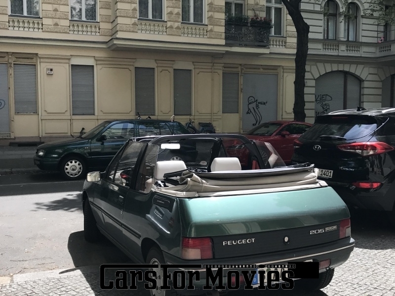 CarsForMovies | Peugeot 205 CJ Roland Garros  1991 Frankreich Grün Beige Zivilfahrzeug Cabrio Berlin 3485 